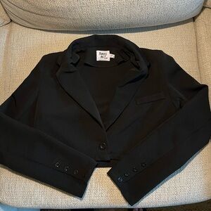 Princess Polly Cropped Black Blazer size 2